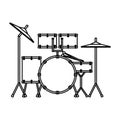 drums battery isolated icon Royalty Free Stock Photo