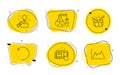Drums, Chemistry lab and Creative idea icons set. Recovery data, Technical documentation and Diagram signs. Vector