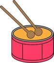 Drums color vector. on white background