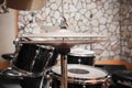 Drums detail in studio Royalty Free Stock Photo