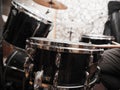 Drums detail in studio Royalty Free Stock Photo