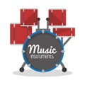 Drums icon. Music instrument. vector graphic