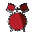 drums instrument isolated icon Royalty Free Stock Photo