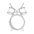 drums instrument isolated icon Royalty Free Stock Photo