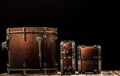 drums, musical percussion instruments on a black background