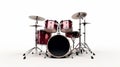 Drums musical white kit jazz set cymbal isolated percussion instrument background