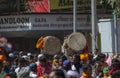 Drums and People at Bhagoriya Tribal Festival Madhya Pradesh India