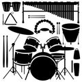 Drums and percussion instruments Royalty Free Stock Photo