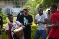 Drums at Sauti za Busara 2020 music festival parade Royalty Free Stock Photo