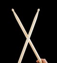 Drumsticks isolated on black