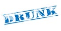 Drunk blue stamp Royalty Free Stock Photo