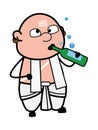 Drunk Cartoon South Indian Pandit