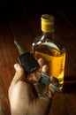 Drunk driver,social problem concept. Royalty Free Stock Photo