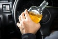 Drunk driver,social problem concept. Royalty Free Stock Photo