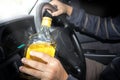 Drunk driver,social problem concept. Royalty Free Stock Photo