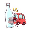 Drunk driving accident Royalty Free Stock Photo