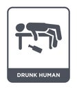 drunk human icon in trendy design style. drunk human icon isolated on white background. drunk human vector icon simple and modern