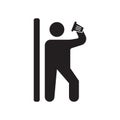 Drunk icon vector sign and symbol isolated on white background, Drunk logo concept