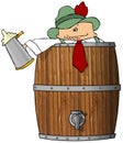 Drunk Man In A Beer Barrel