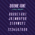Drunk modern alphabet cool typography for promotion, t shirt, sale banner Royalty Free Stock Photo