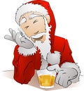 drunk Santa Claus Royalty Free Stock Photo