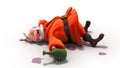 Drunk Santa Royalty Free Stock Photo