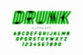 Drunk style font design Royalty Free Stock Photo