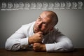 Drunkard and beer Royalty Free Stock Photo