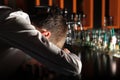 Drunken Man at the Bar Royalty Free Stock Photo