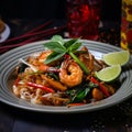 drunken noodles, thai street food