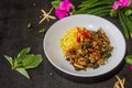 Drunken noodles are easy to buy in the country, Thailand.