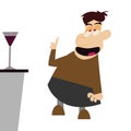 Drunker at the bar Royalty Free Stock Photo