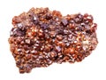 druse of Andradite garnet crystals isolated Royalty Free Stock Photo