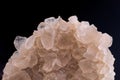 Druse calcite crystals on a black background Royalty Free Stock Photo