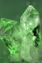 Druse green crystal closeup Royalty Free Stock Photo