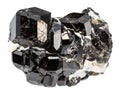 druse of melanite andradite black garnets Royalty Free Stock Photo