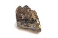 A druse of smoky quartz with epidote, crystal, stone