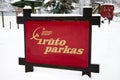 DRUSKININKAI, LITHUANIA - JAN 07, 2011: Entrance to Grutas Park Royalty Free Stock Photo