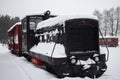 DRUSKININKAI, LITHUANIA - JAN 07, 2011: TU4 Soviet locomotive