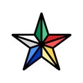 druze religion color icon vector illustration Royalty Free Stock Photo