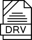 DRV Outline Vector Icon Royalty Free Stock Photo