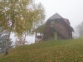 Drvengrad Mecavnik or Kustendorf, ethno village built by Emir Kusturica on Mokra Gora, Zlatibor district in Serbia