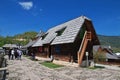 Drvengrad, Serbia - 27 Apr 2018: Drvengrad is traditional Serbian village in the Balkan mountains