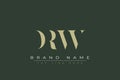 DRW abstract letter logo design Royalty Free Stock Photo