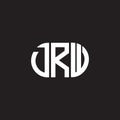DRW letter logo design on black background. DRW creative initials letter logo concept. DRW letter design Royalty Free Stock Photo