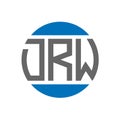 DRW letter logo design on white background. DRW creative initials circle logo concept. Royalty Free Stock Photo