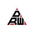 DRW triangle letter logo design with triangle shape. DRW triangle logo design monogram. DRW triangle vector logo template with red Royalty Free Stock Photo