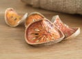 Dry Aegle marmelos on wooden table