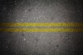 Dry asphalt texture with double solid line Royalty Free Stock Photo