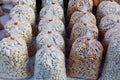 Dry Beans in Clear Plastic Bags at Greek Market